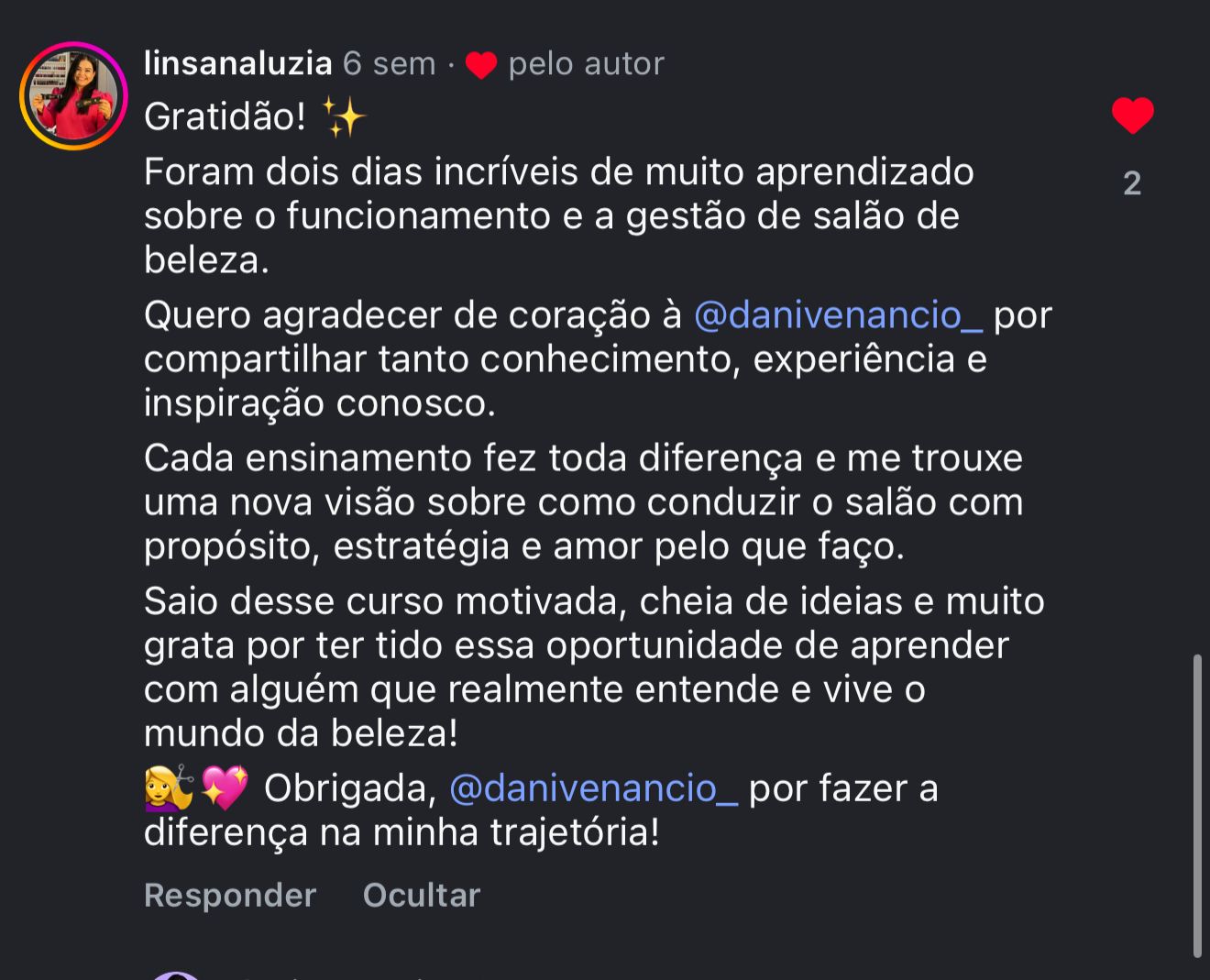 Depoimento Imersão Dra Dani Venancio